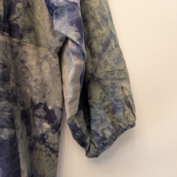Boho Tie-Dye Tunic Blouse | Cottagecore Peasant Top Size‎ Medium Whimsigoth - Picture 7 of 15